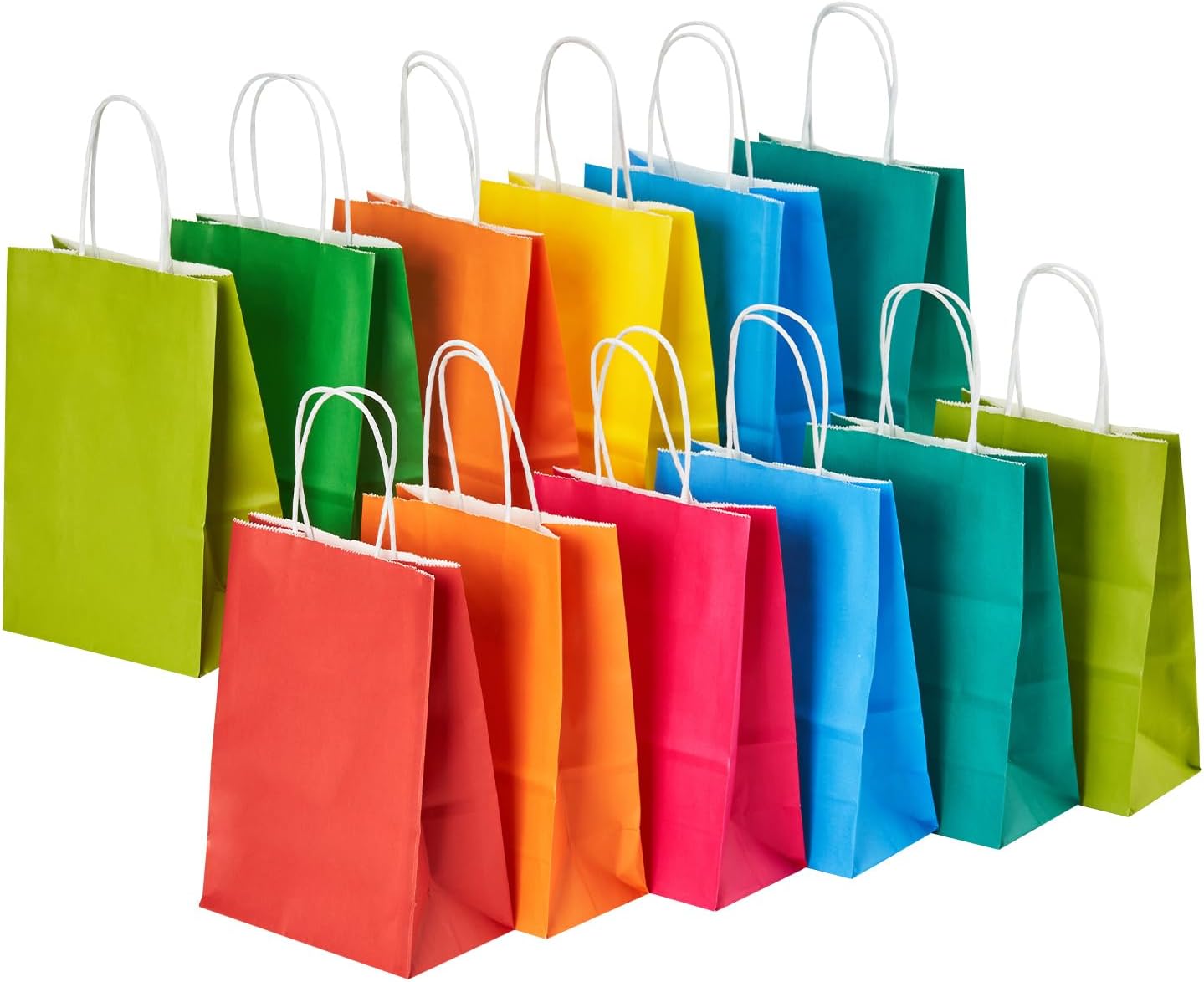 RACETOP Gift Bags with Handles 32 Pack 5.8x3.2x8.25 in, Small Paper Bags | Recycled Kraft Paper, Reinforced Handles, for Birthday, Baby Shower, Wedding, Crafts, Parties, Gift Giving, Eco-Friendly RACETOP Gift Bags with Handles 32 Pack 5.8x3.2x8.25 in, Small Paper Bags | Recycled Kraft Paper, Reinforced Handles, for Birthday, Baby Shower, Wedding, Crafts, Parties, Gift Giving, Eco-Friendly - Image 1