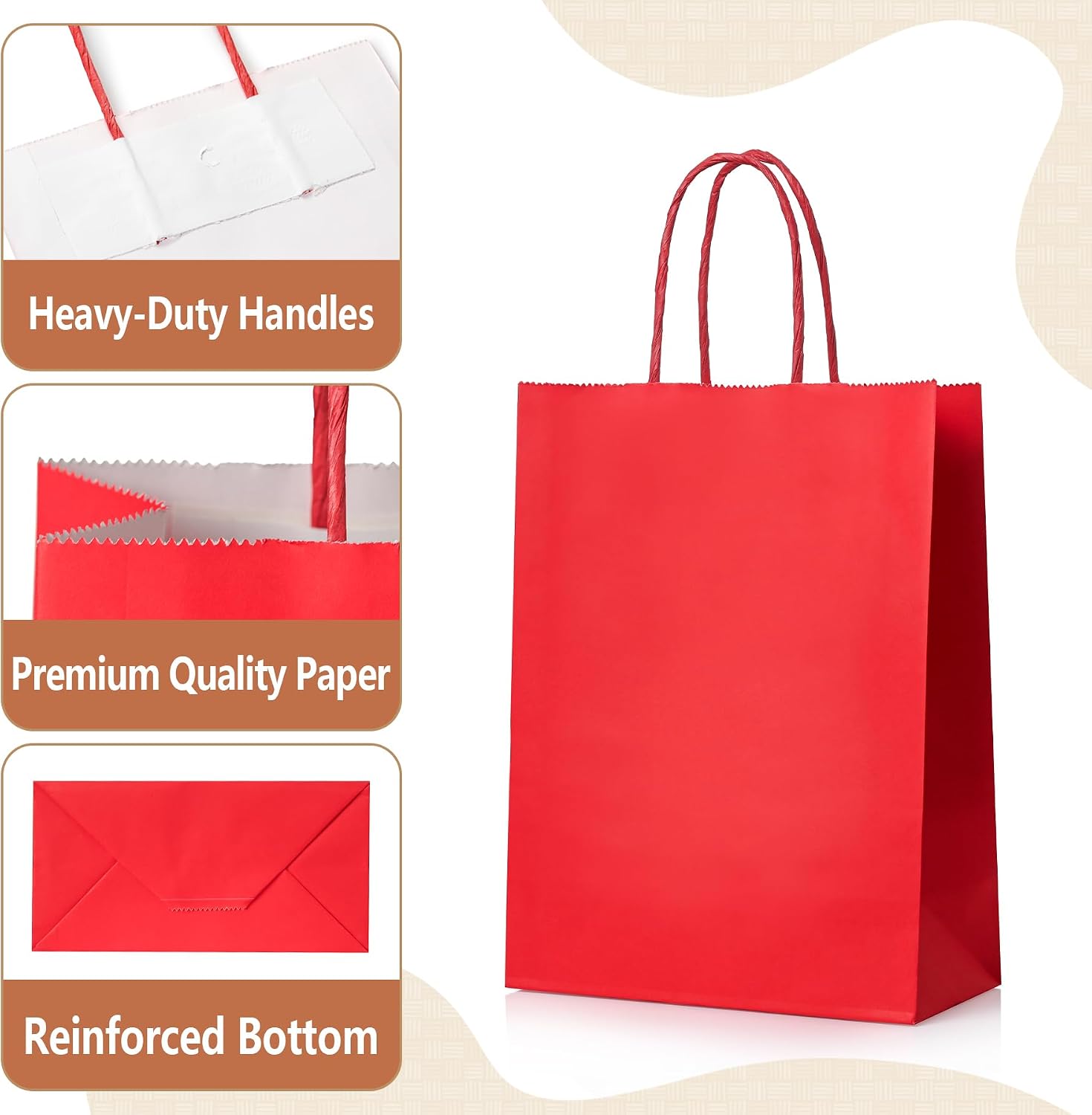 VERIDAE Small Gift Bags, 24Pcs, 6.3x3.2x8.65 Inches, 6-Color Assortment - Image 5